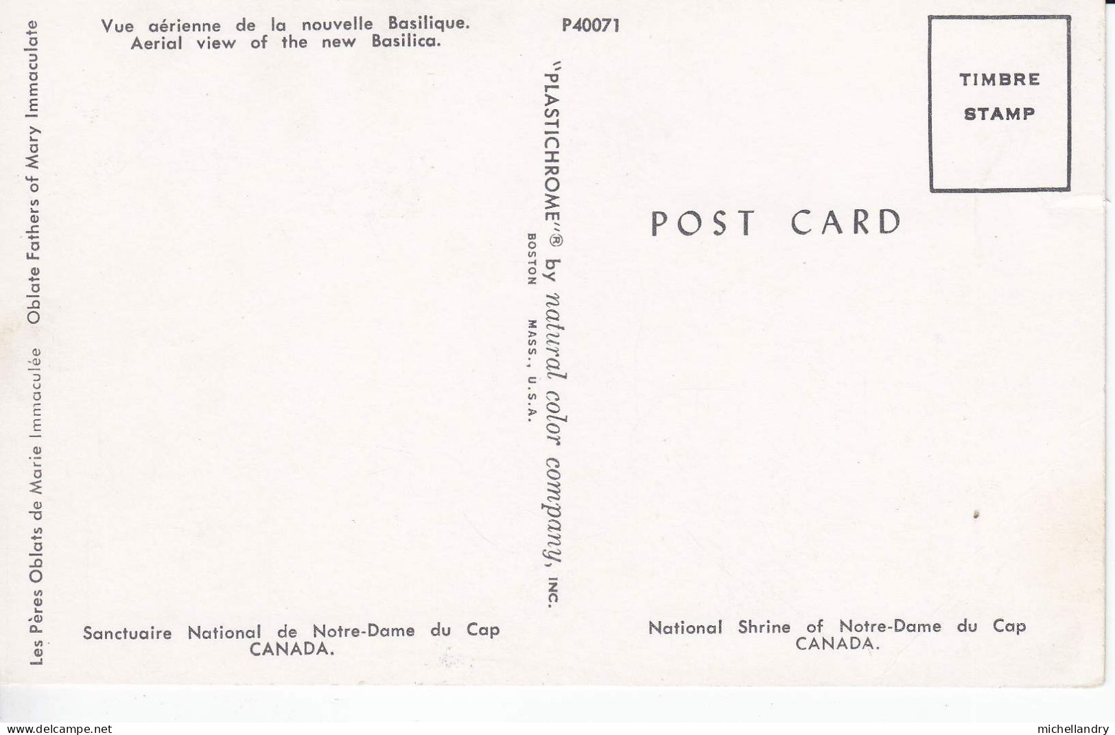 Carte Postal (123289) Vue Aérienne De La Nouvelle Basilique Notre Dame Du Cap Sans Timbre Sans écriture - Trois-Rivières