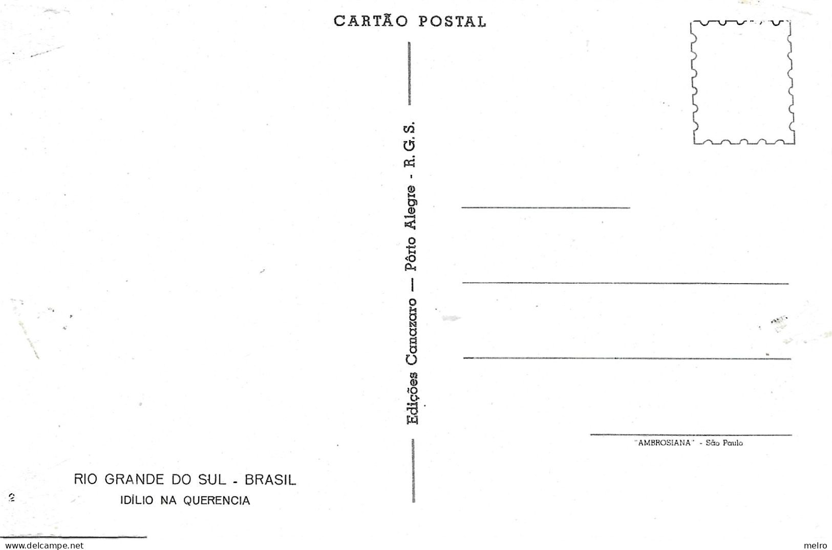 CPM - BRASIL - Rio Grande Do Sul - Idílio Na Querencia. - Porto Alegre