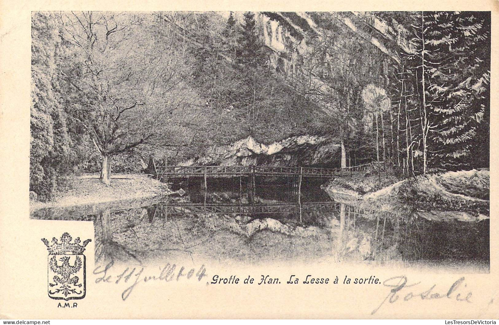 BELGIQUE - Rochefort - Grotte De Han - La Lesse à La Sortie - Carte Postale Ancienne - Rochefort