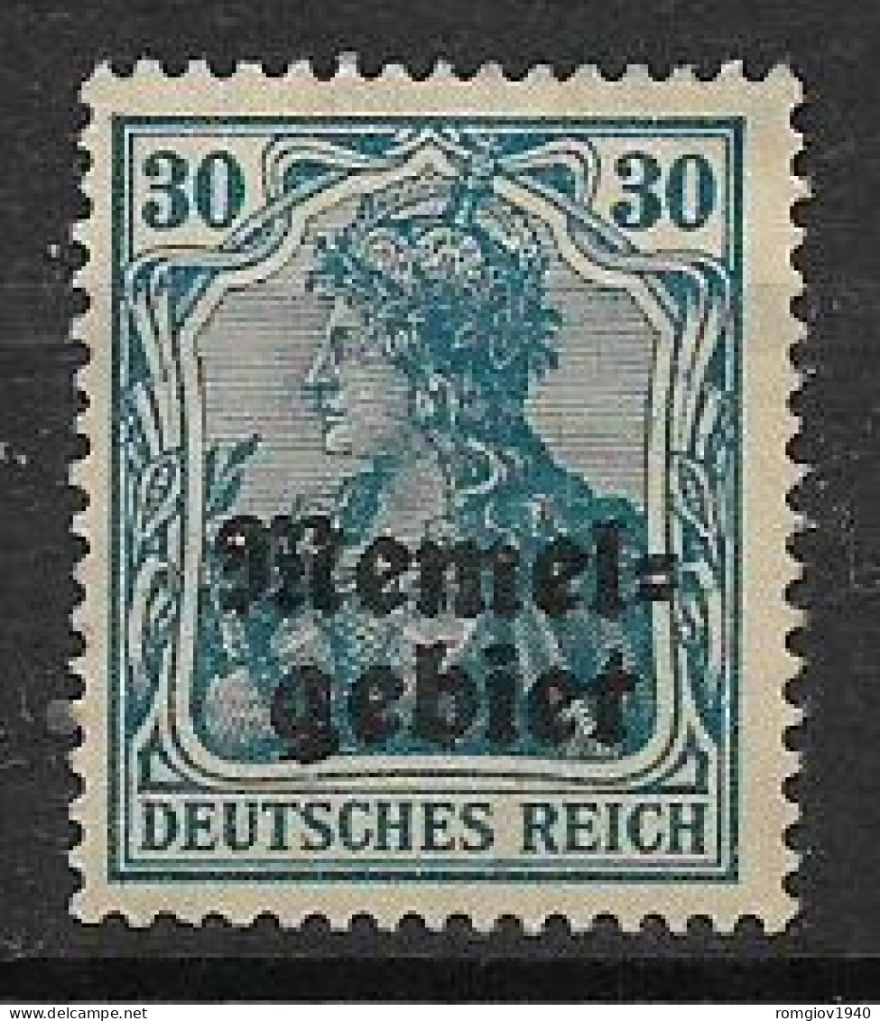 MEMEL OCCUPAZIONE TEDESCA 1920  AMMINISTRAZIONE FRANCESE UNIF 7  MLH VF - Other & Unclassified