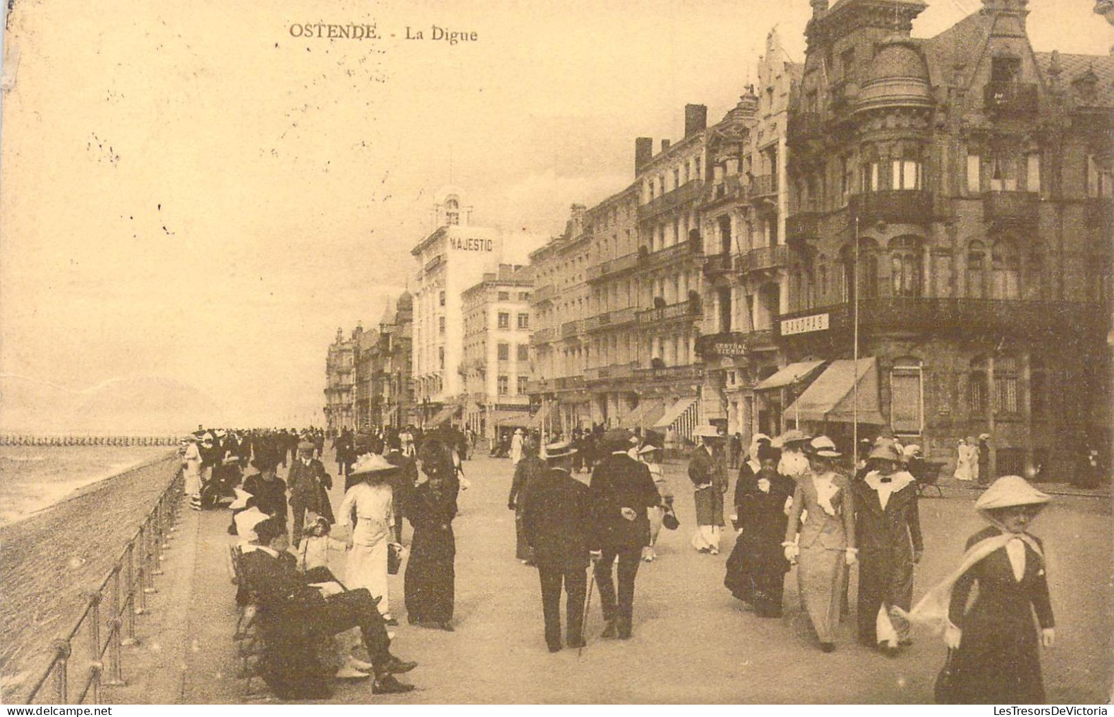 BELGIQUE - Ostende - La Digue - Carte Postale Ancienne - Oostende