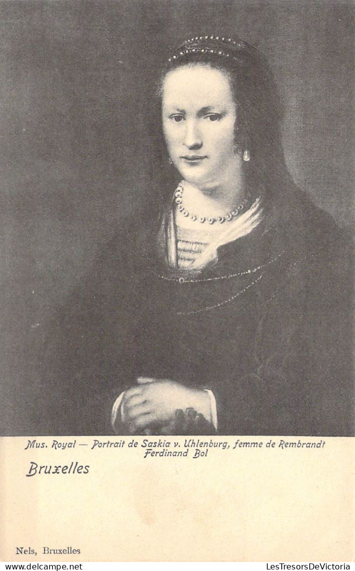 MUSEES - Musée Royal - Portrait De Saskia V. Uhlenburg - Femme De Rembrandt - Bruxelles - Carte Postale Ancienne - Museum