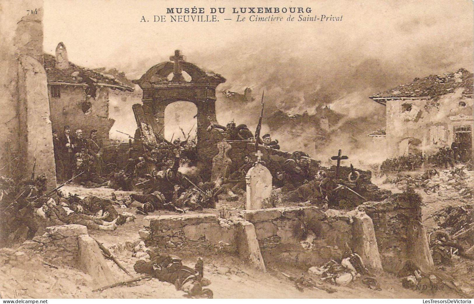 MUSEES - Musée De Luxembourg - A. De Neuville - Le Cimetière De Saint-Privat - Carte Postale Ancienne - Musées