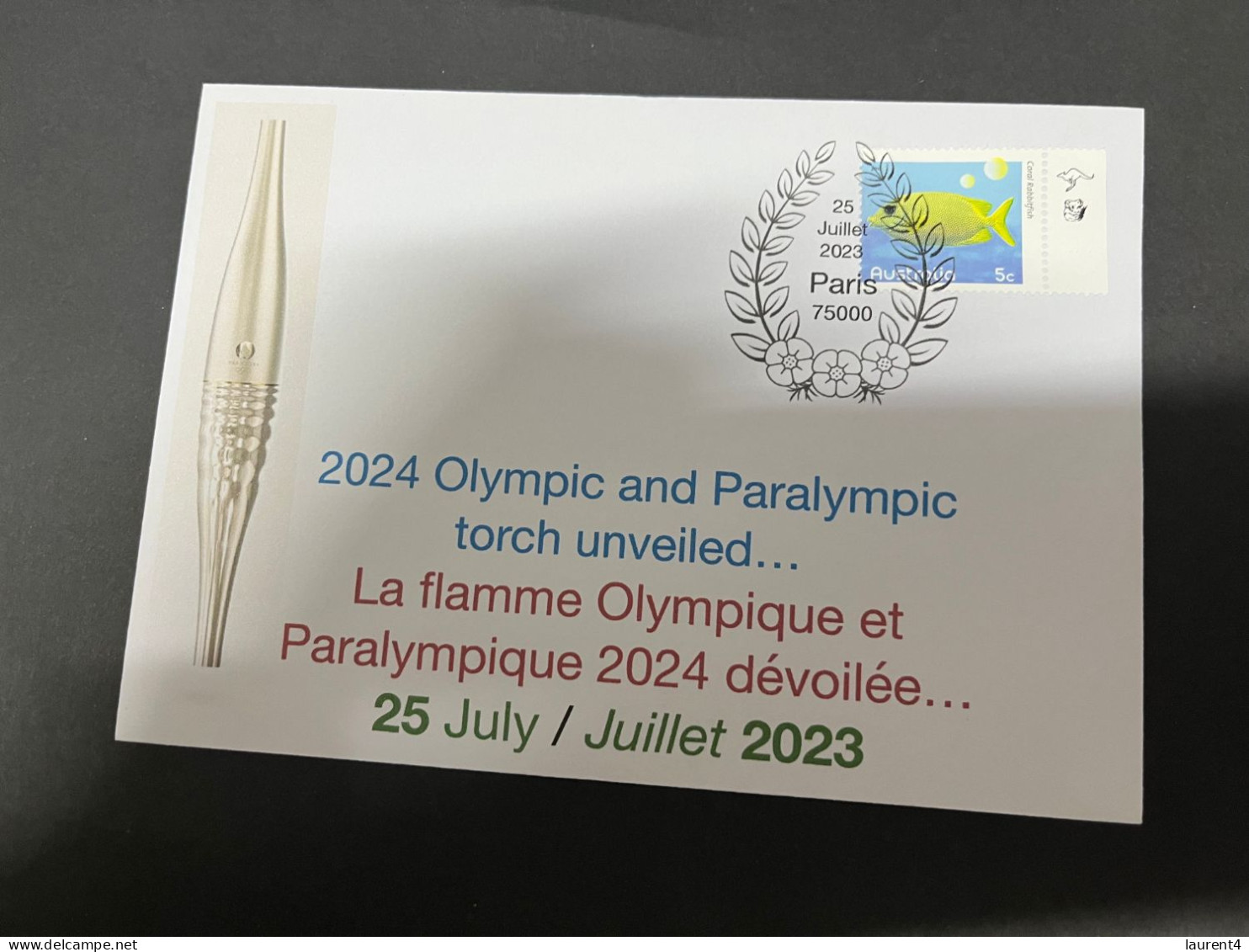 28-7-2023 (3 S 58) Jeux Olympique - JO De Paris - The 2024 Olympic Torch Is Revealed On 25-7-2023 - Sommer 2024: Paris