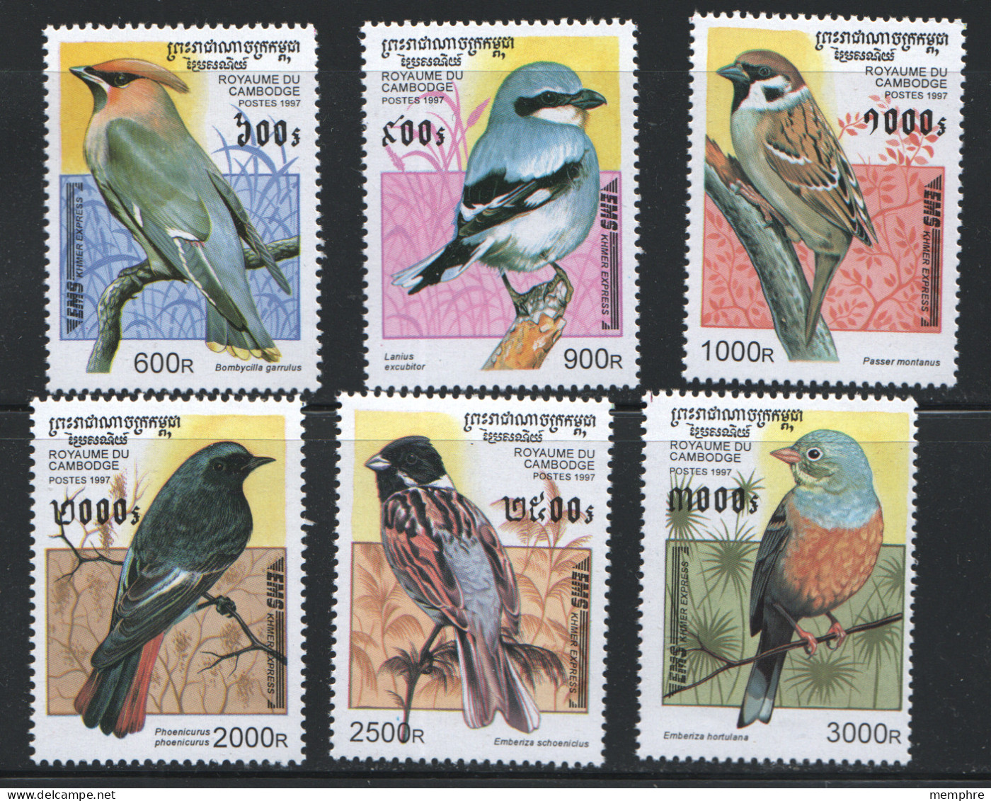 1987  Oiseaux Poste Exprès  Sc 1598-1603  **  MNH  - Kampuchea