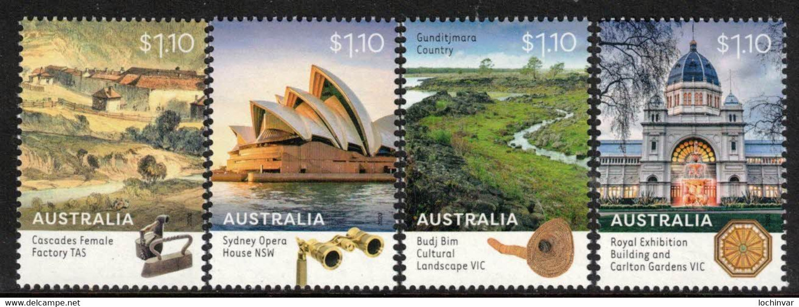 AUSTRALIA, 2020 WORLD HERITAGE SITES 4 MNH - Mint Stamps