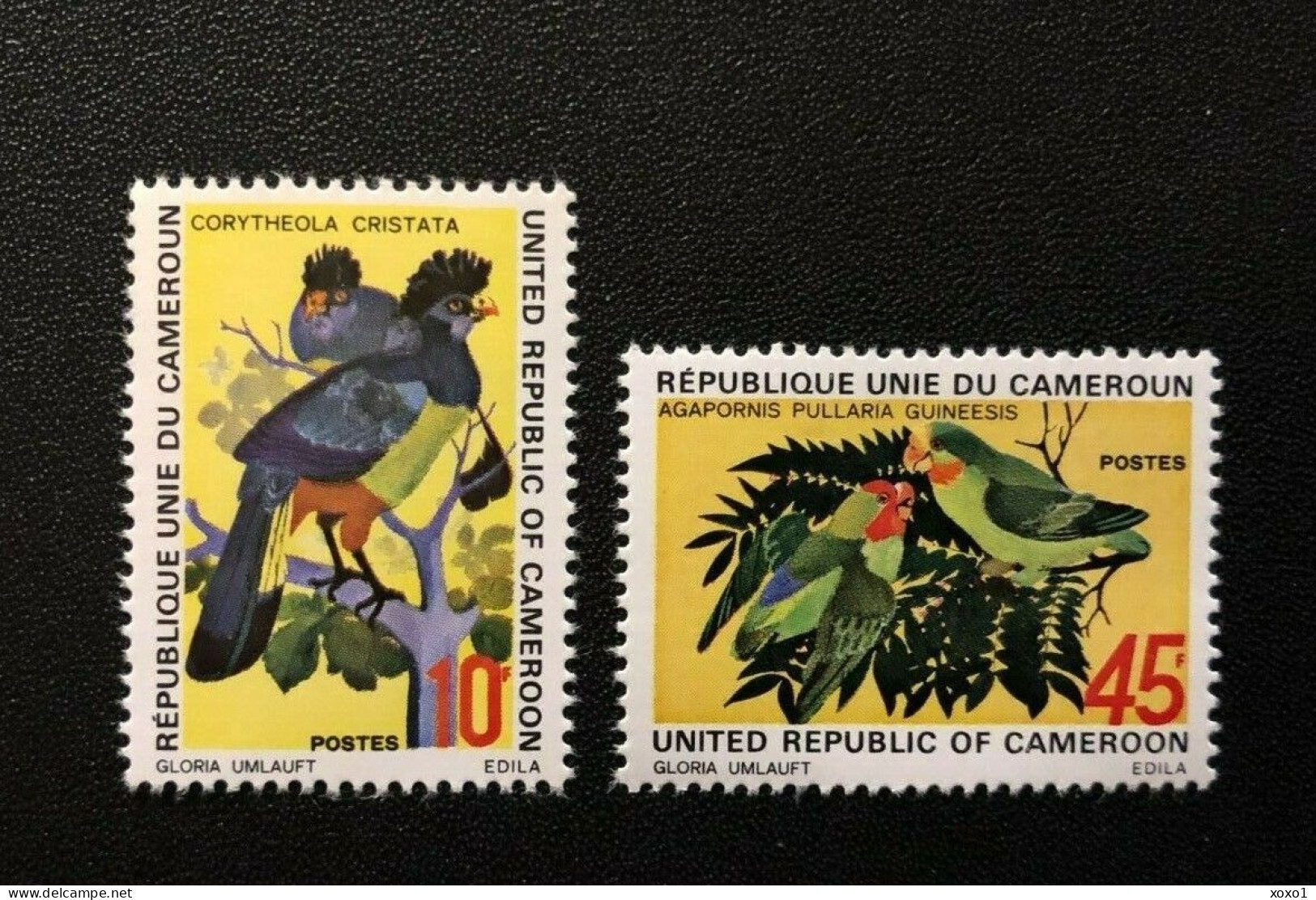 Cameroon 1972 MiNr. 715 - 716  Kamerun Birds Vogel Turaco Lovebird 2v MLH *  5.50 € - Cuco, Cuclillos