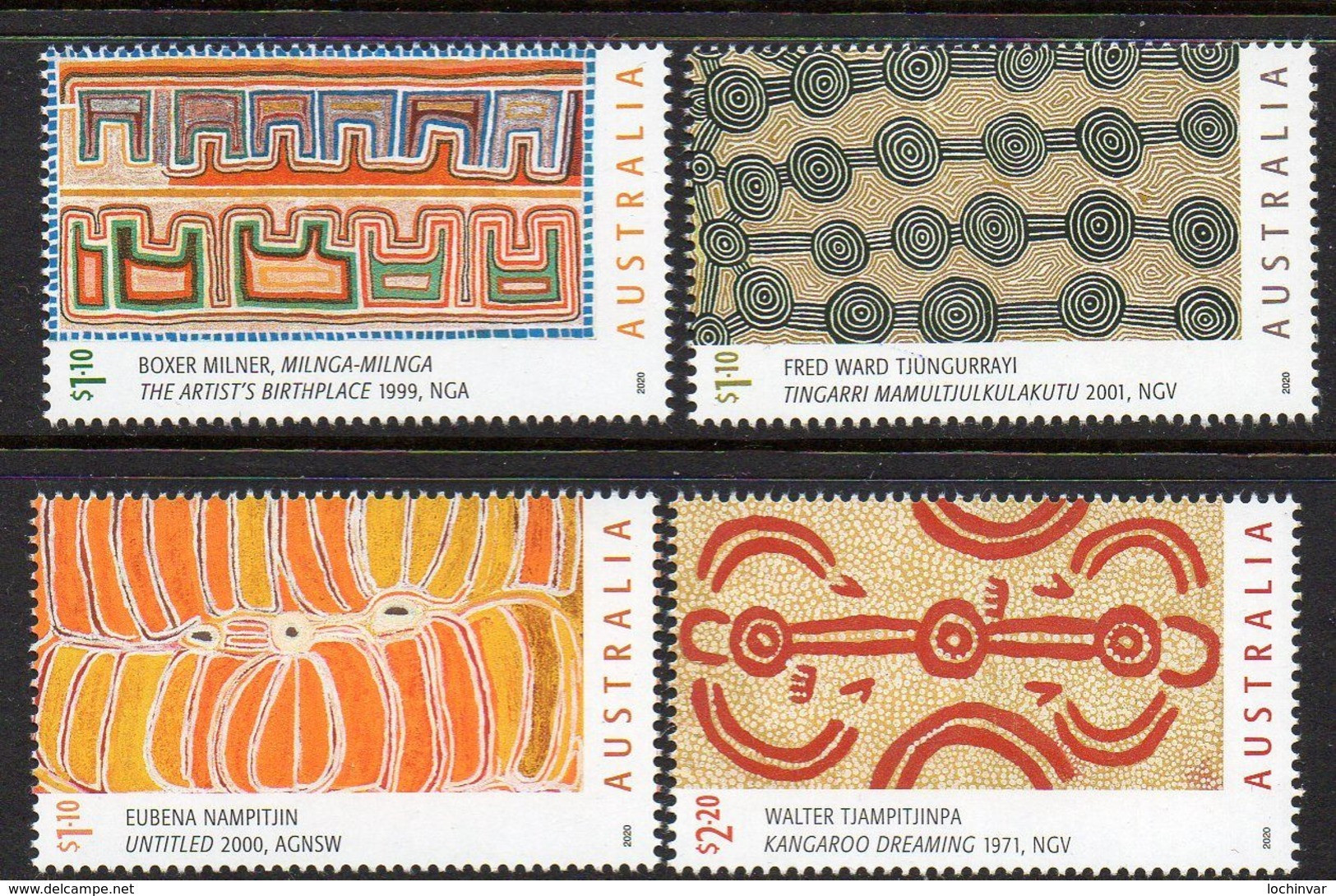 AUSTRALIA, 2020 ART OF THE DESERT 4 MNH - Mint Stamps