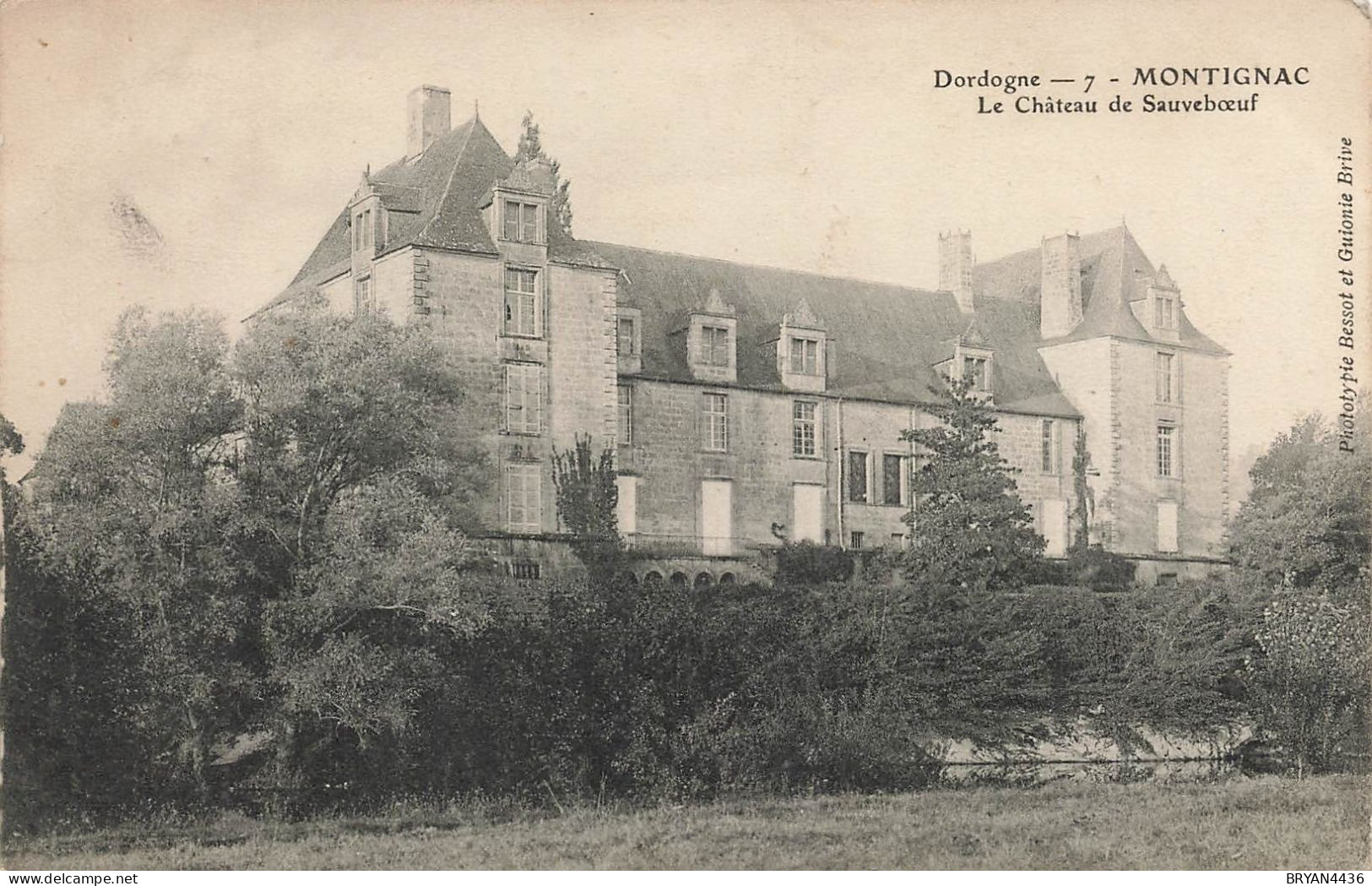 24 - MONTIGNAC - CHATEAU De SAUVEBOEUF - CARTE - TRES BON ETAT - Montignac-sur-Vézère