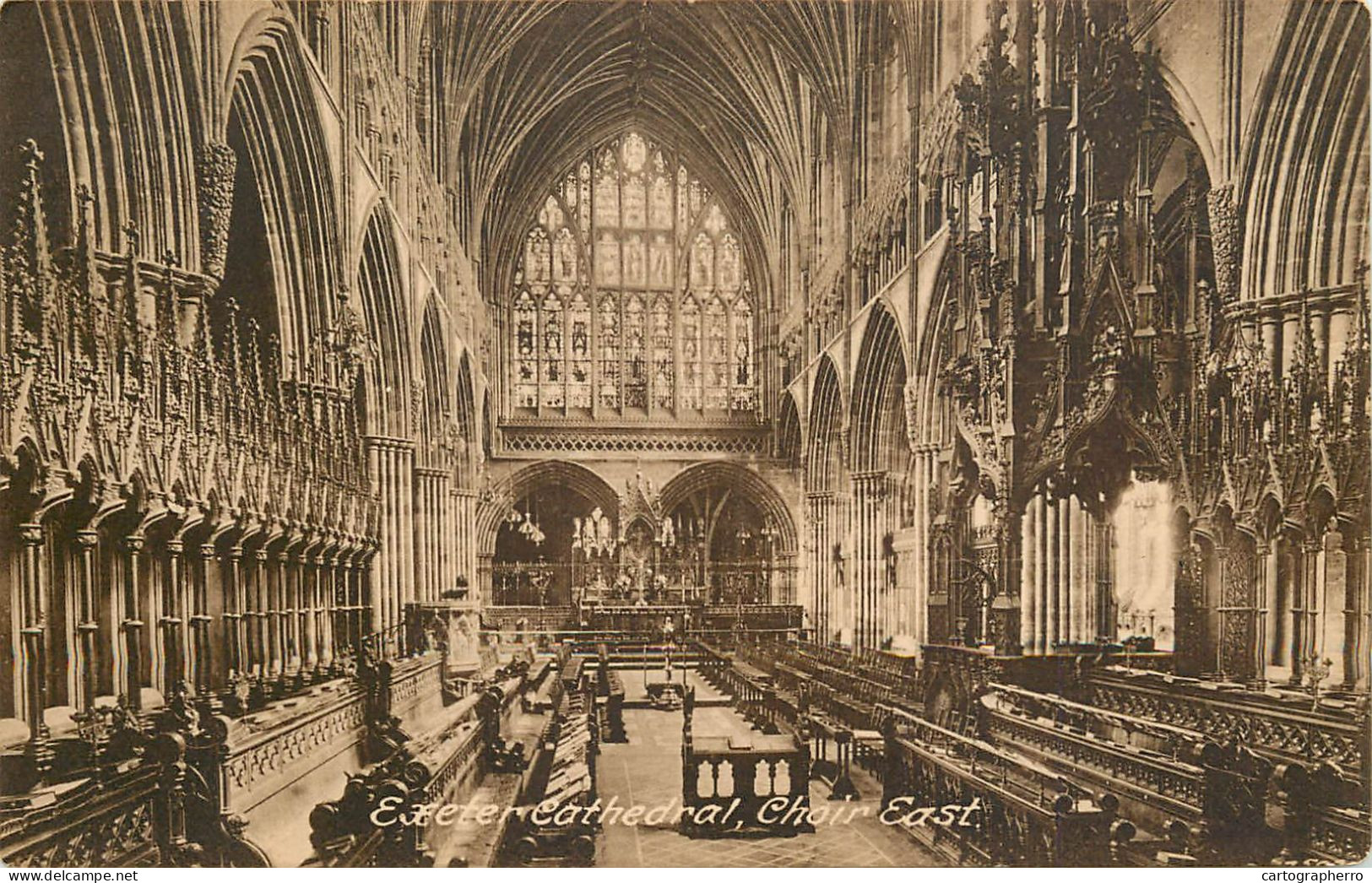 England Exeter Cathedral Interior Choir East View - Exeter