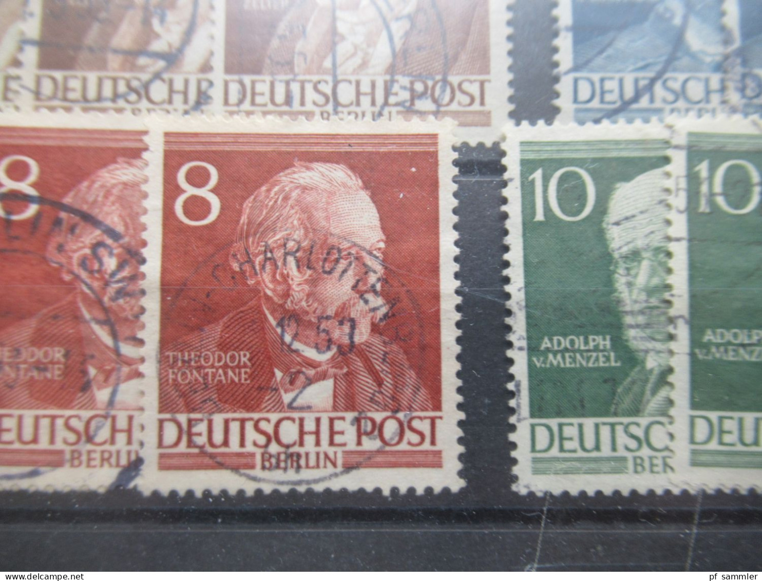 Berlin (West) 1949 - 1952 Steckkarte Mit 19 Marken Teils Vollstempel / 1x Nr. 61 Mit Schönem Stempel Und Weitere Gute St - Used Stamps