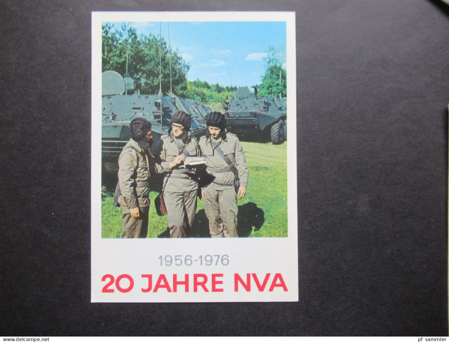 DDR 1976 Motiv PK 20 Jahre NVA 1956 - 1976 / Militär / Nationale Volksarmee - Briefe U. Dokumente