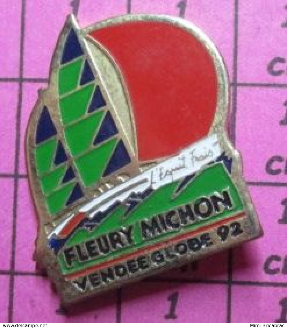 713G Pin's Pins / Beau Et Rare / SPORTS / VOILE VOILIER COURSE OCEANIQUE FLEURY MICHON VENDEE GLOBE - Zeilen