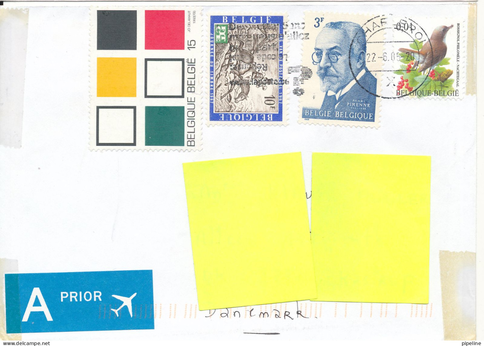 Belgium Cover Sent To Denmark 22-6-2005 Topic Stamps - Covers & Documents