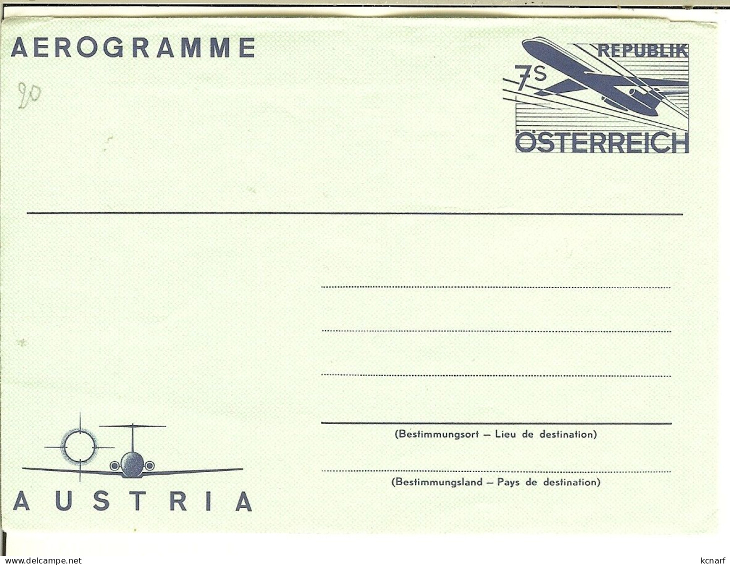 AEROGRAMME  Republik österreich ( Autriche ) 7S - Ungebraucht