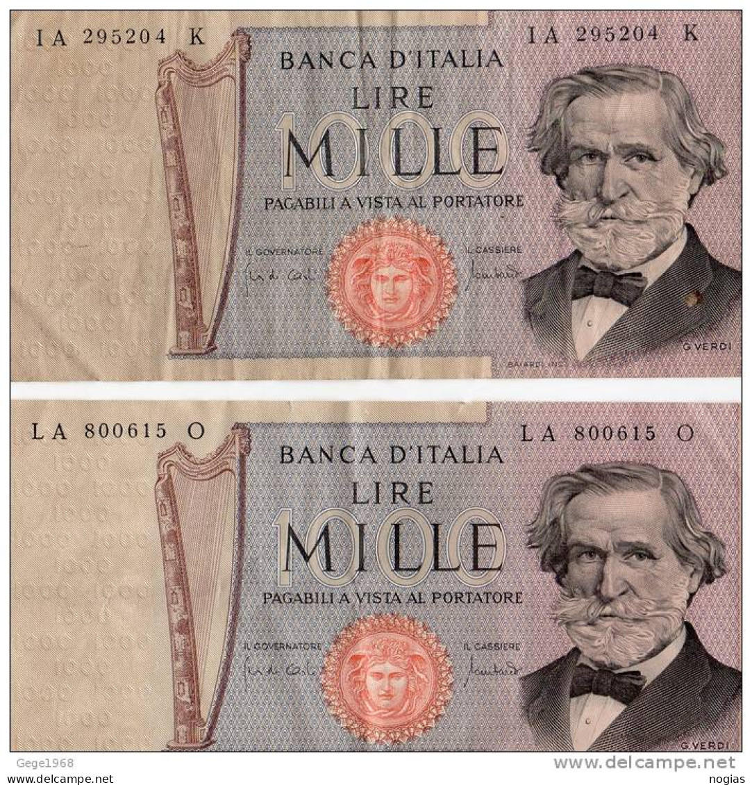 4 BILLETS DE 1000 LIRE ITALIENNE - 1000 Lire