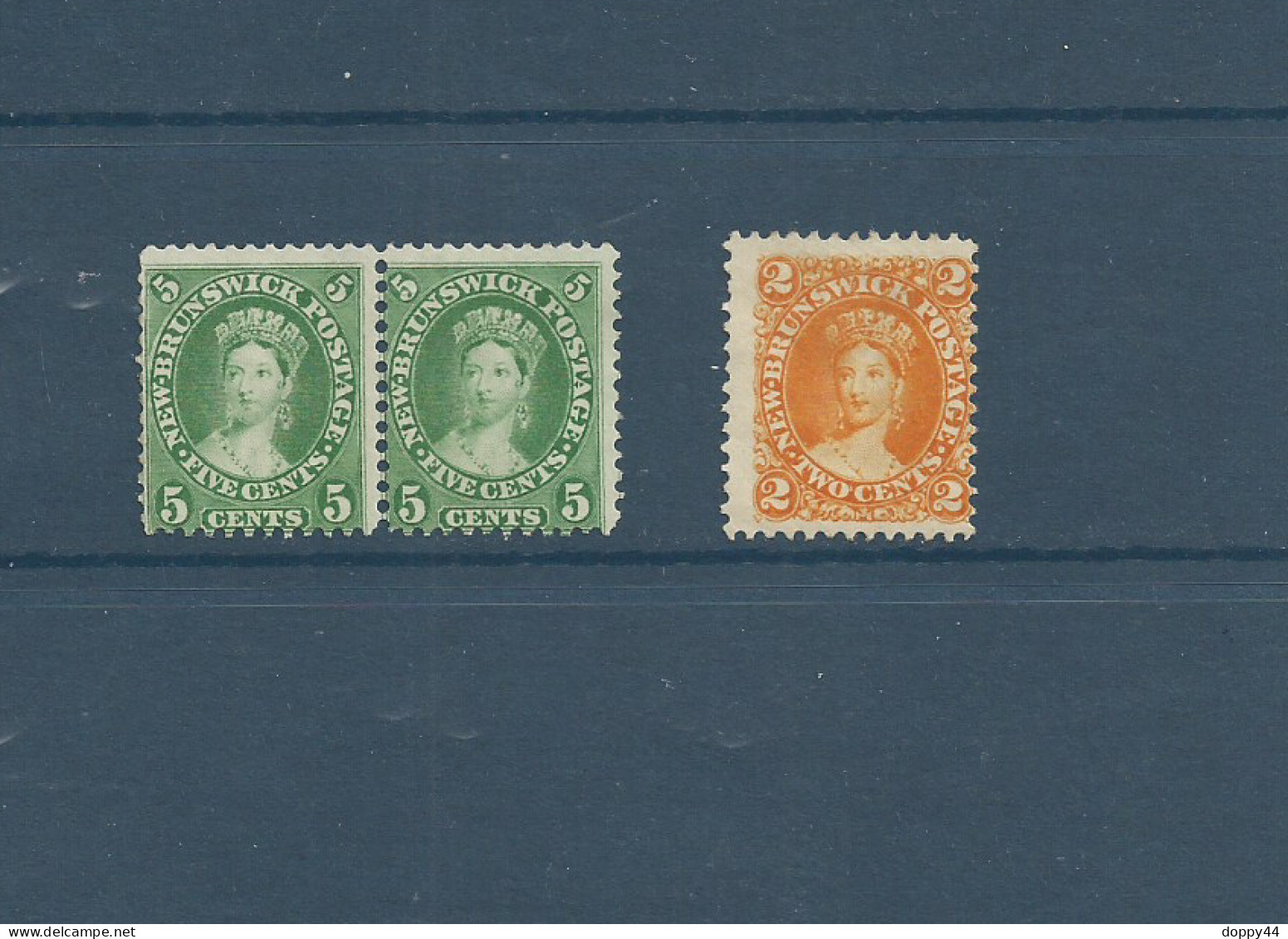 NOUVEAU-BRUNSWICK  TP N° 5 ET 6 EN PAIRE  NEUFS SANS GOMME  COTE 65 EUROS. - Unused Stamps