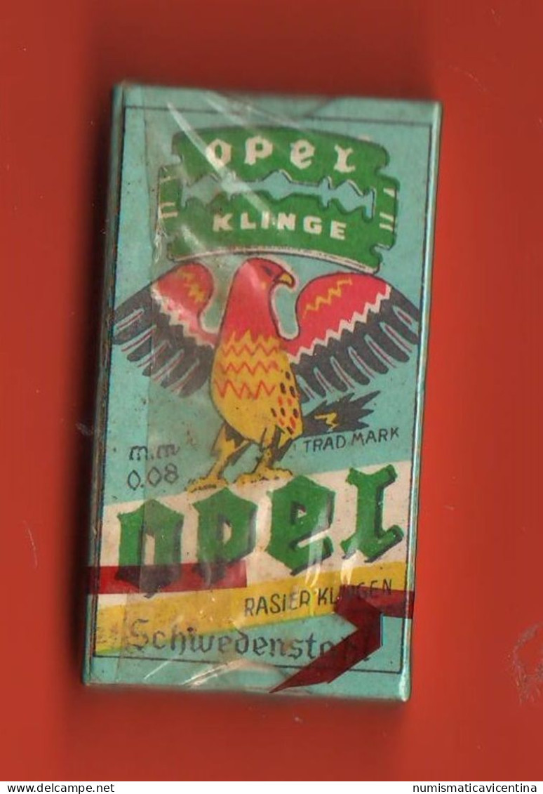 Lamette Barba Opel Klinge Hoja De Afeitar Razor Blade Rasieklingen Lame De Rasoir Anni 50 Circa N° 10 - Hojas De Afeitar