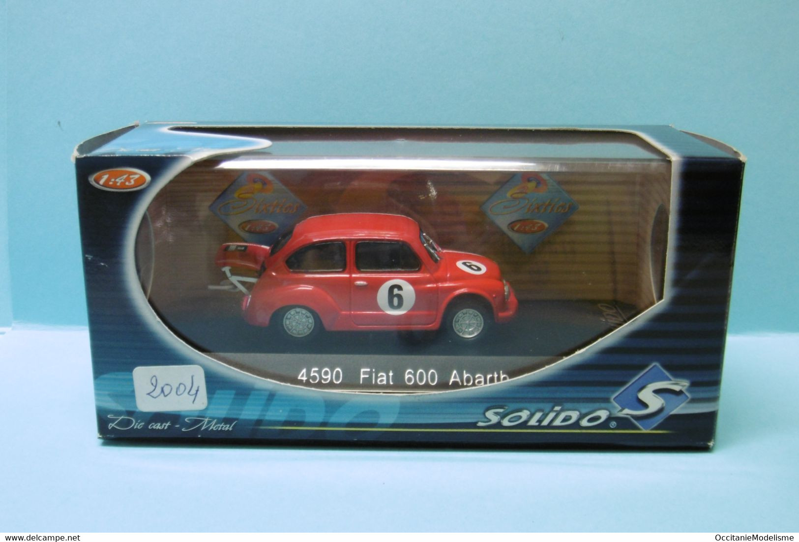 Solido Sixties - FIAT 600 ABARTH Rallye N°6 Rouge Réf. 4590 BO 1/43 - Solido