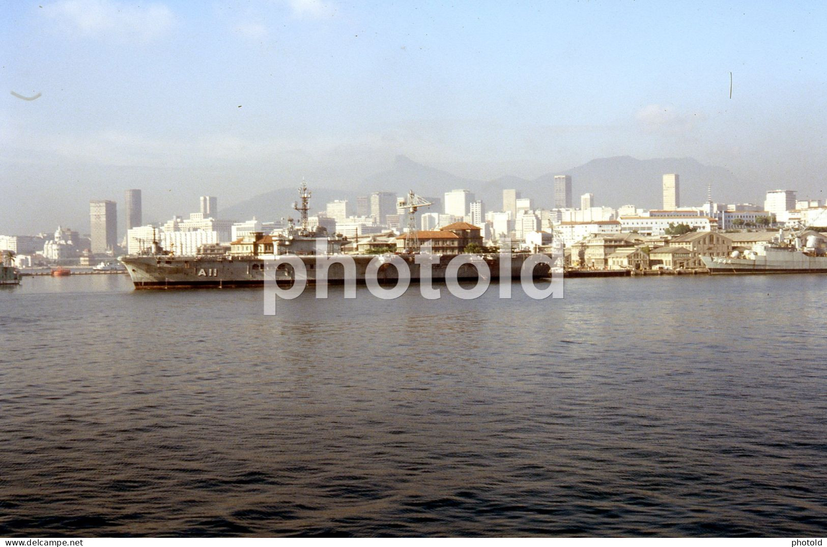 4 SLIDES 70s WAR SHIP VESSEL CARRIER NAVIO GUERRA MARINHA RIO BRASIL BRAZIL 35mm DIAPOSITIVE SLIDE NO PHOTO FOTO NB2649 - Diapositives