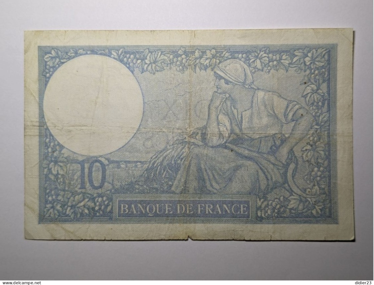 BILLET DE BANQUE  BANQUE DE FRANCE  2286 166 10 DIX FRANCS OU 16-1-1941.OU. LE CAISSIER GENERAL LE SE - 10 F 1916-1942 ''Minerve''