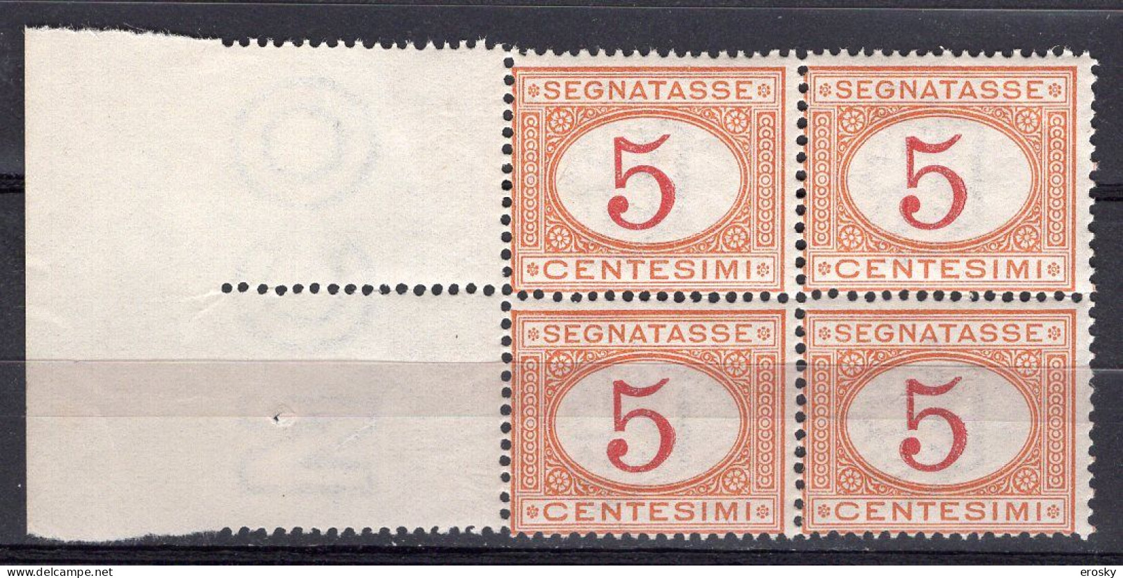 Z6158 - ITALIA REGNO TASSE SASSONE N°20 ** Quartina - Postage Due