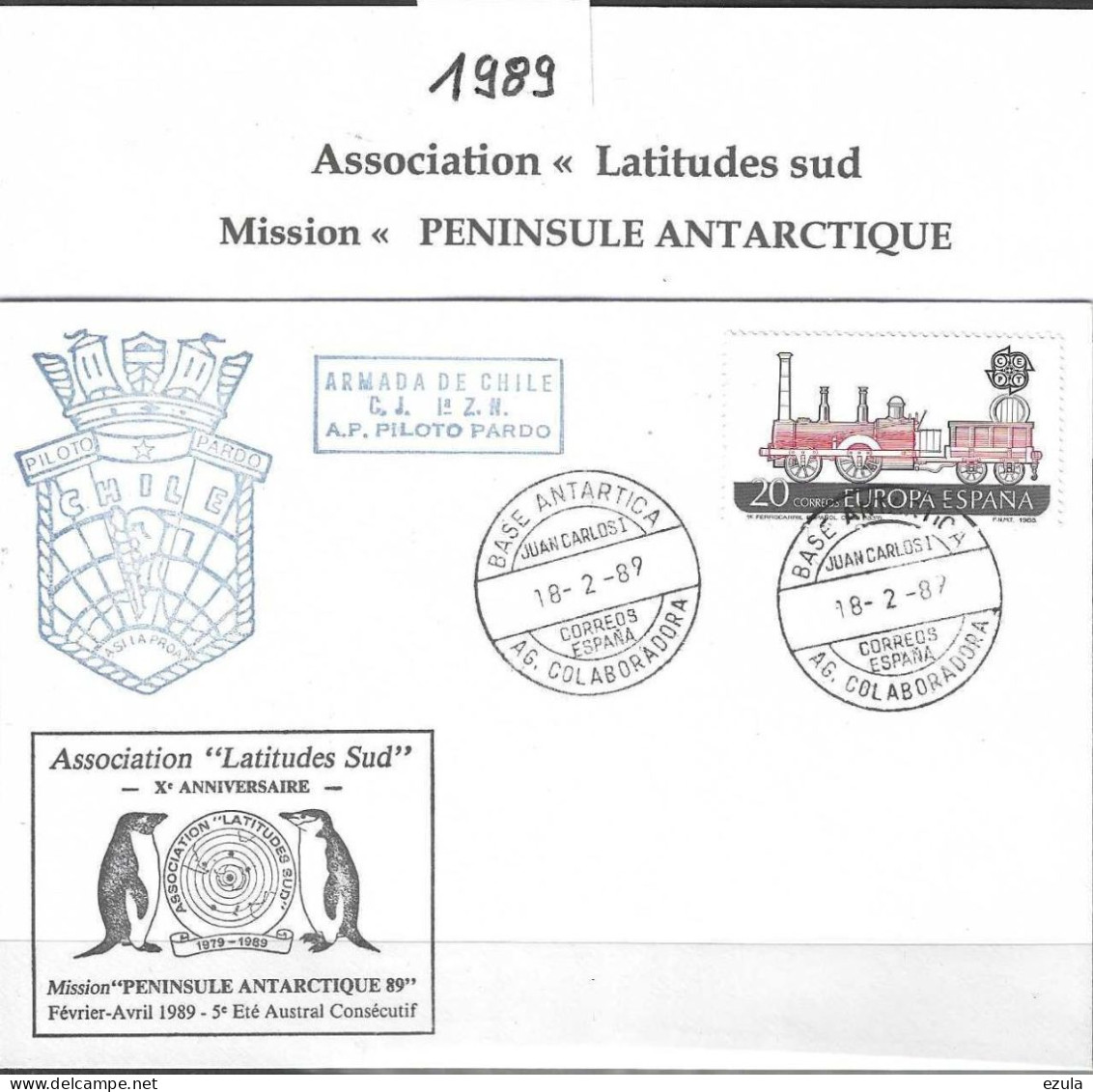 Espagne -Association Latitude Sud  Mission Péninsule Antarctique 89 - Internationales Polarjahr