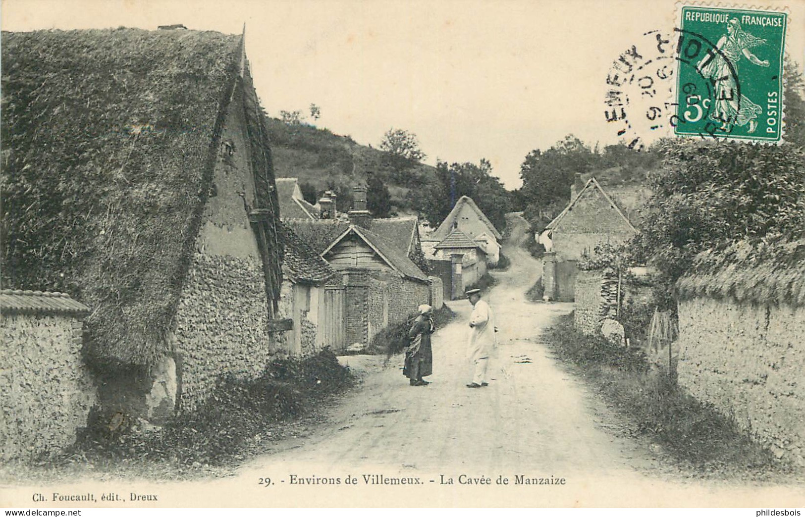 EURE ET LOIR  Environs De Villemeux  La Cavée De Manzaize - Villemeux-sur-Eure