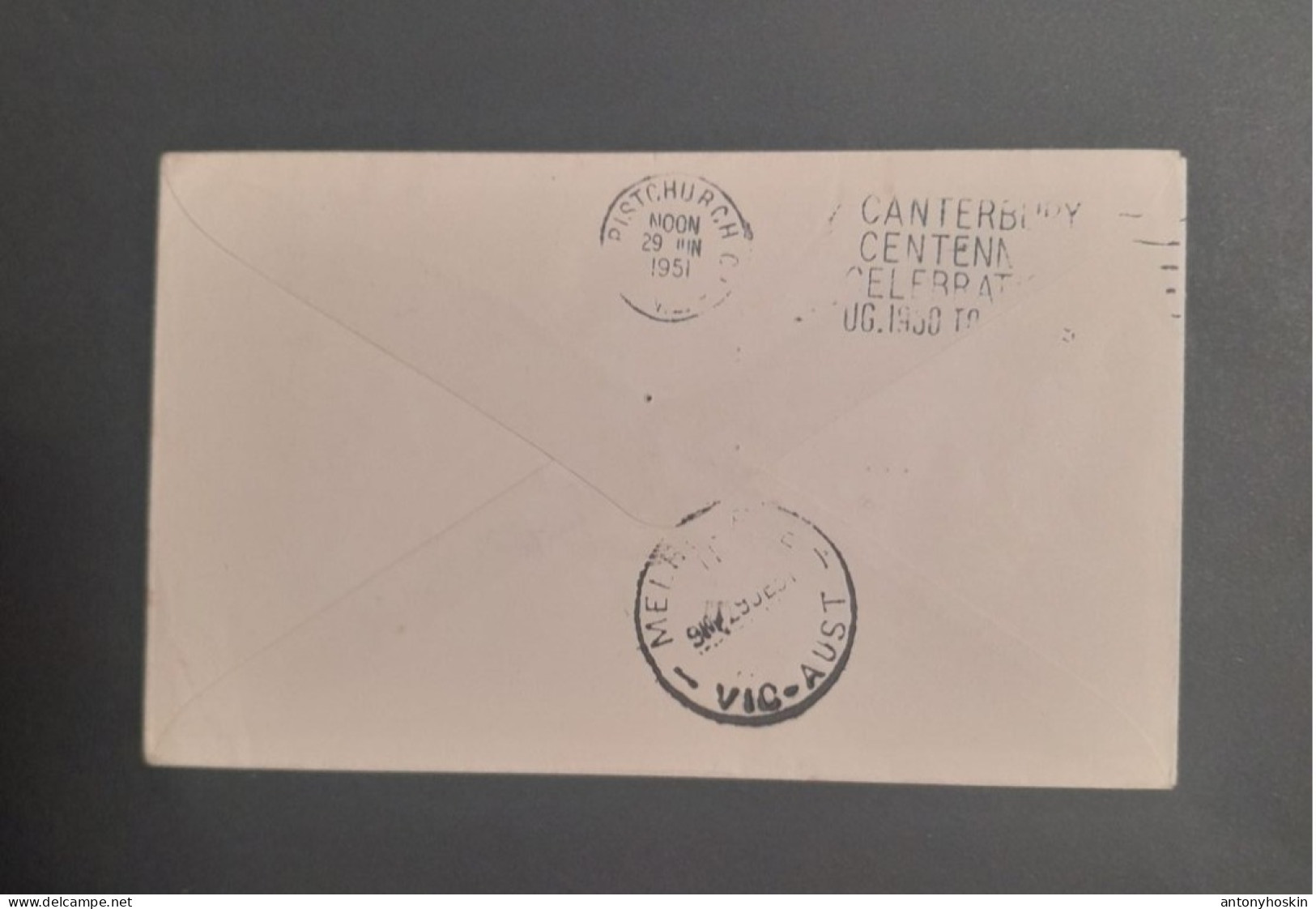 29 June 1951Tasman Empire Airways Melbourne  To Christchurch  First Official Direct Air Mail Cover - First Flight Covers