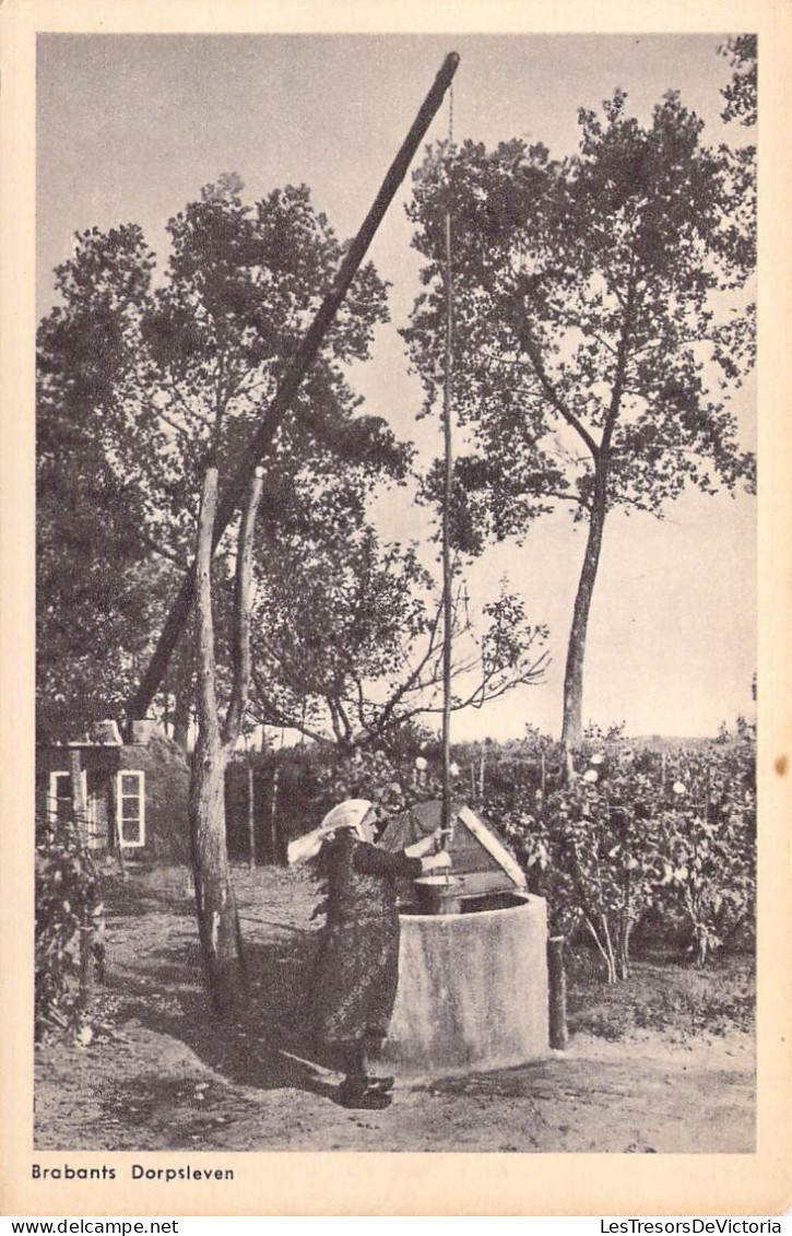 AGRICULTURE - FERME - Femme Au Puit Récupére De L'eau - Carte Postale Ancienne - Bauernhöfe