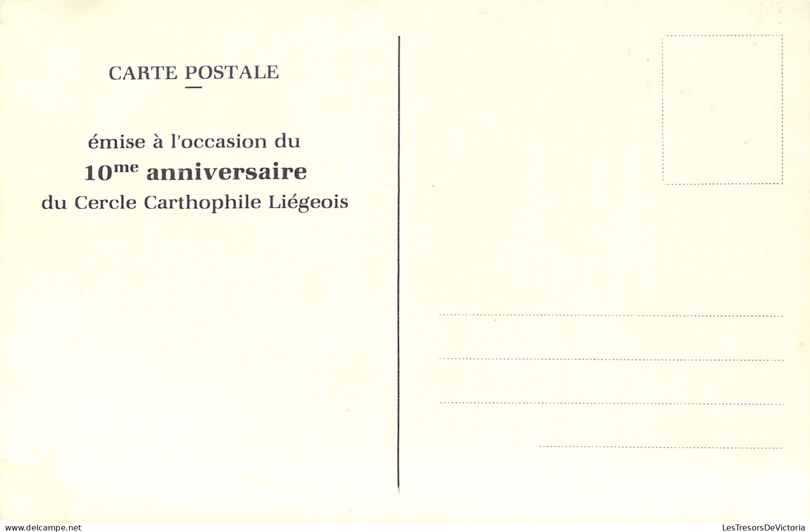 Cercle Cartophile Liégeois - 10è Anniversaire - Femme Et Fleur - Illustration Non Signée - Carte Postale Ancienne - Sonstige & Ohne Zuordnung