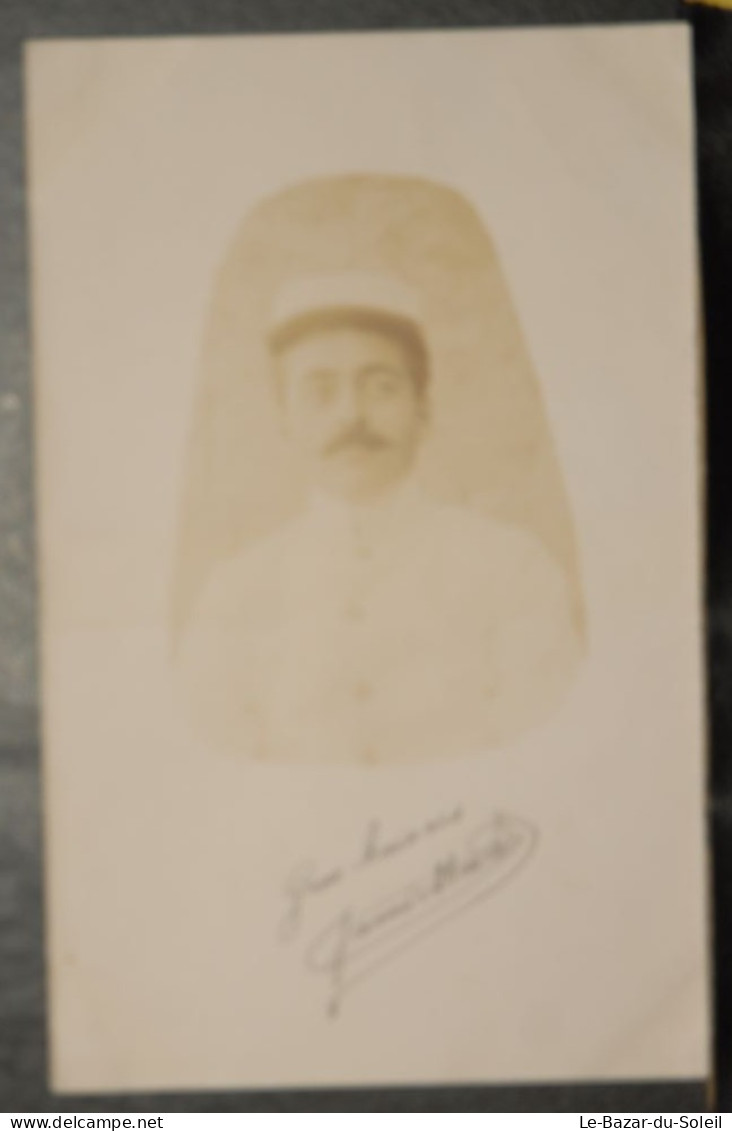 CP, Militaria, Carte Photo Soldat Homme à Identifier Famille LAMIC Marcel Aveyron 12  Posté De KENADSA Algérie - Colecciones Y Lotes