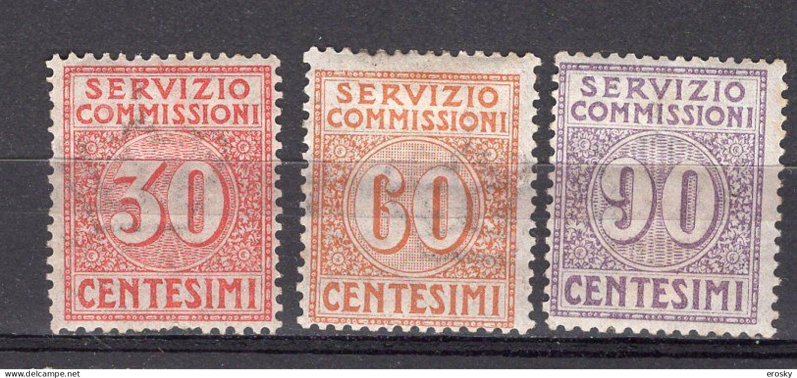 Z6191 - ITALIA REGNO COMMISSIONI SASSONE N°1/3 * - Postage Due