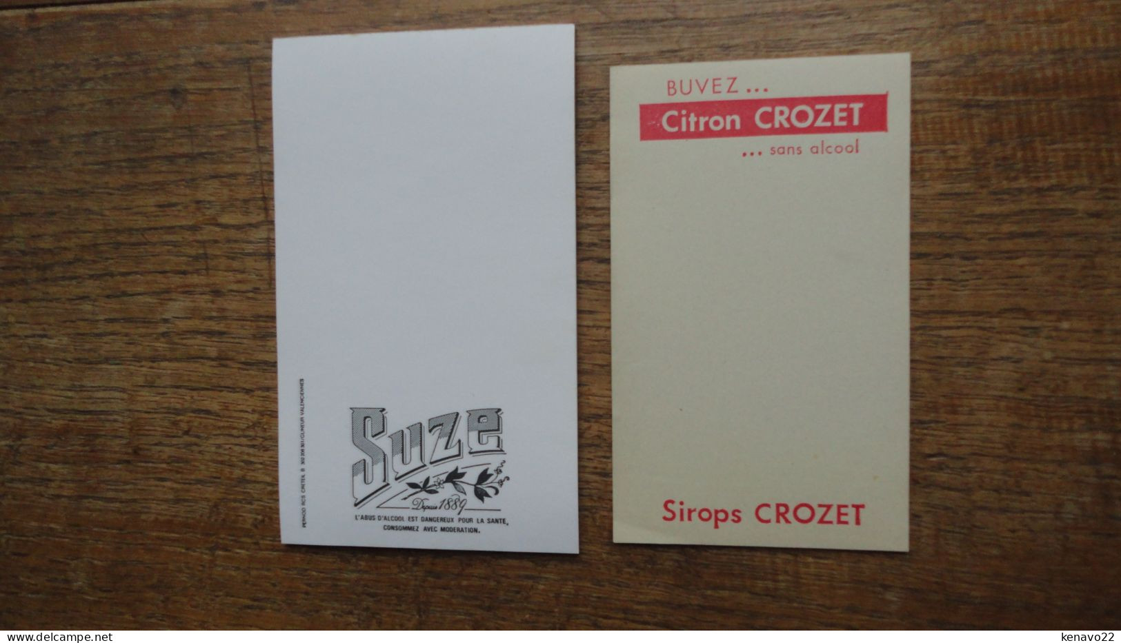 2 Anciens Carnet De Commande , Pub Suze Et Sirops Crozet "" En Très Bon état "" - Facturen