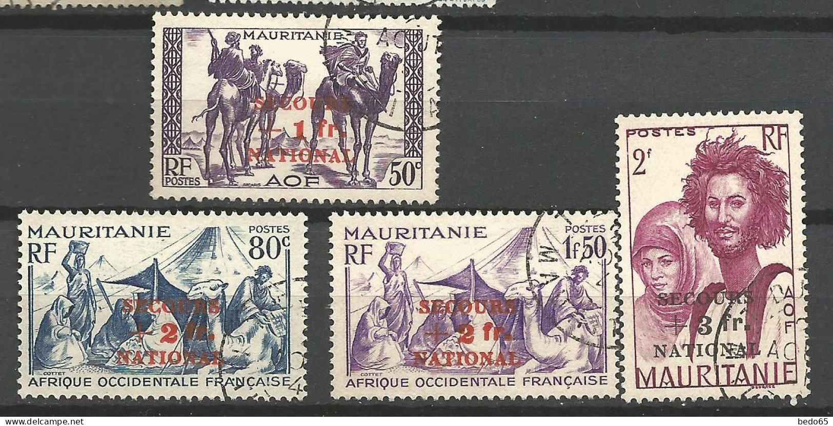 MAURITANIE Série Complète N° 119 à 122 OBL / Used - Used Stamps