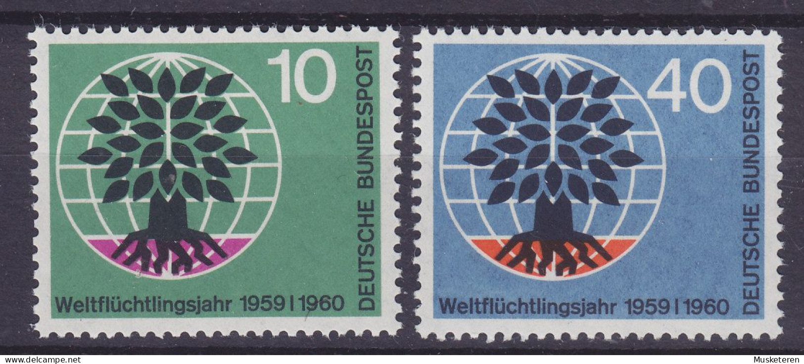 BRD Deutschland 1960 Mi. 326-27 Weltflüchtlingsjahr World Refugee Year Complete Set, MNH** - Ungebraucht