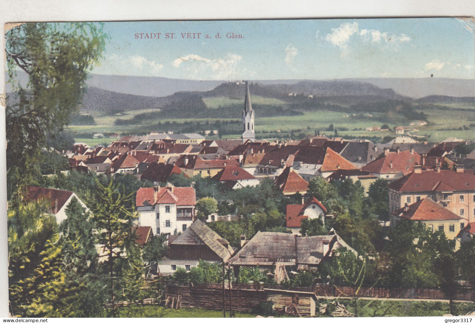 D2259) STADT ST. VEIT A. GLAN - Tolle HAUS DETAILS Im Vordergrund Richtung Kirche ALT 1912 - St. Veit An Der Glan
