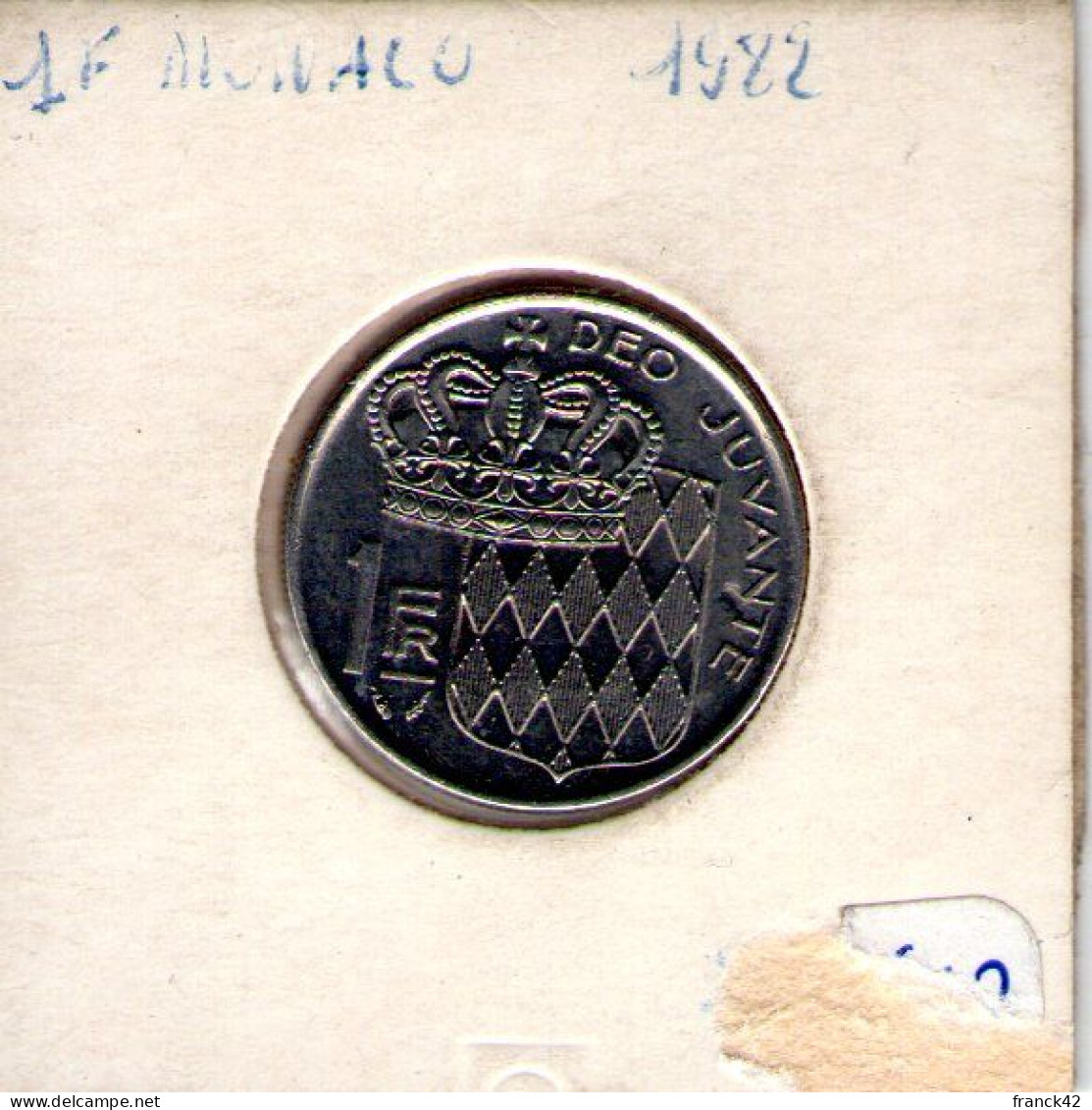 Monaco. Rainier III. 1 Franc 1982 - 1960-2001 New Francs