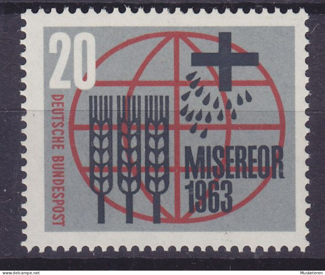 BRD Deutschland 1963 Mi. 391, 20 (Pf) Kampf Gegen Hunger Freedom From Hunger, MNH** - Ungebraucht