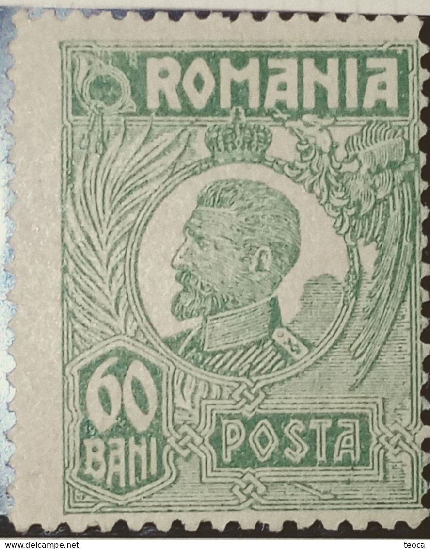 Stamps  Errors Romania 1920 King Ferdinand 60b Green  Printed With  Errors Epolet Uniform Unused - Variedades Y Curiosidades