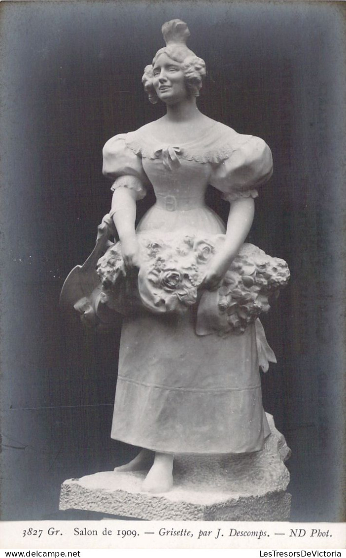 ART - Sculpture - Grisette - J DESCOMPS - Carte Postale Ancienne - Sculpturen