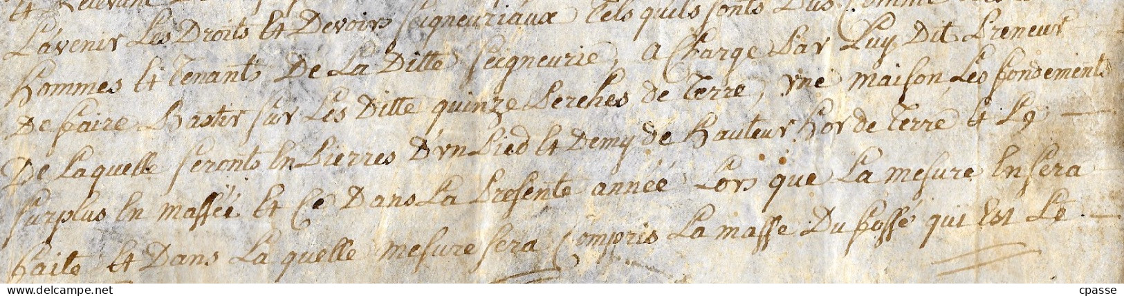 1774 Parchemin Acte Notarié : Bail 14 LE TRONQUAY Pour Terres De Labour, Construction D'une Maison...Généralité De Caen - Manuscrits