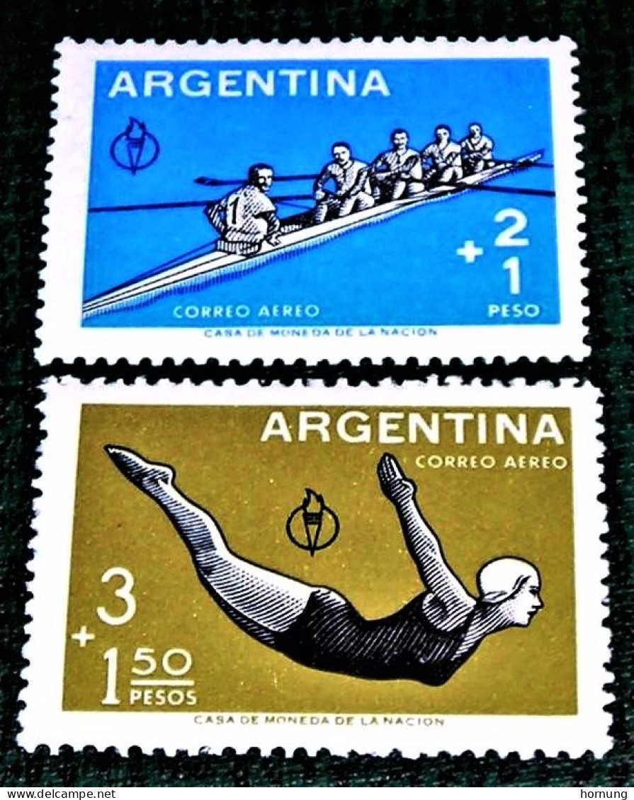 Argentina, 1959, Chicago Sport Games, MNH.Michel # 709-710 - Canoë