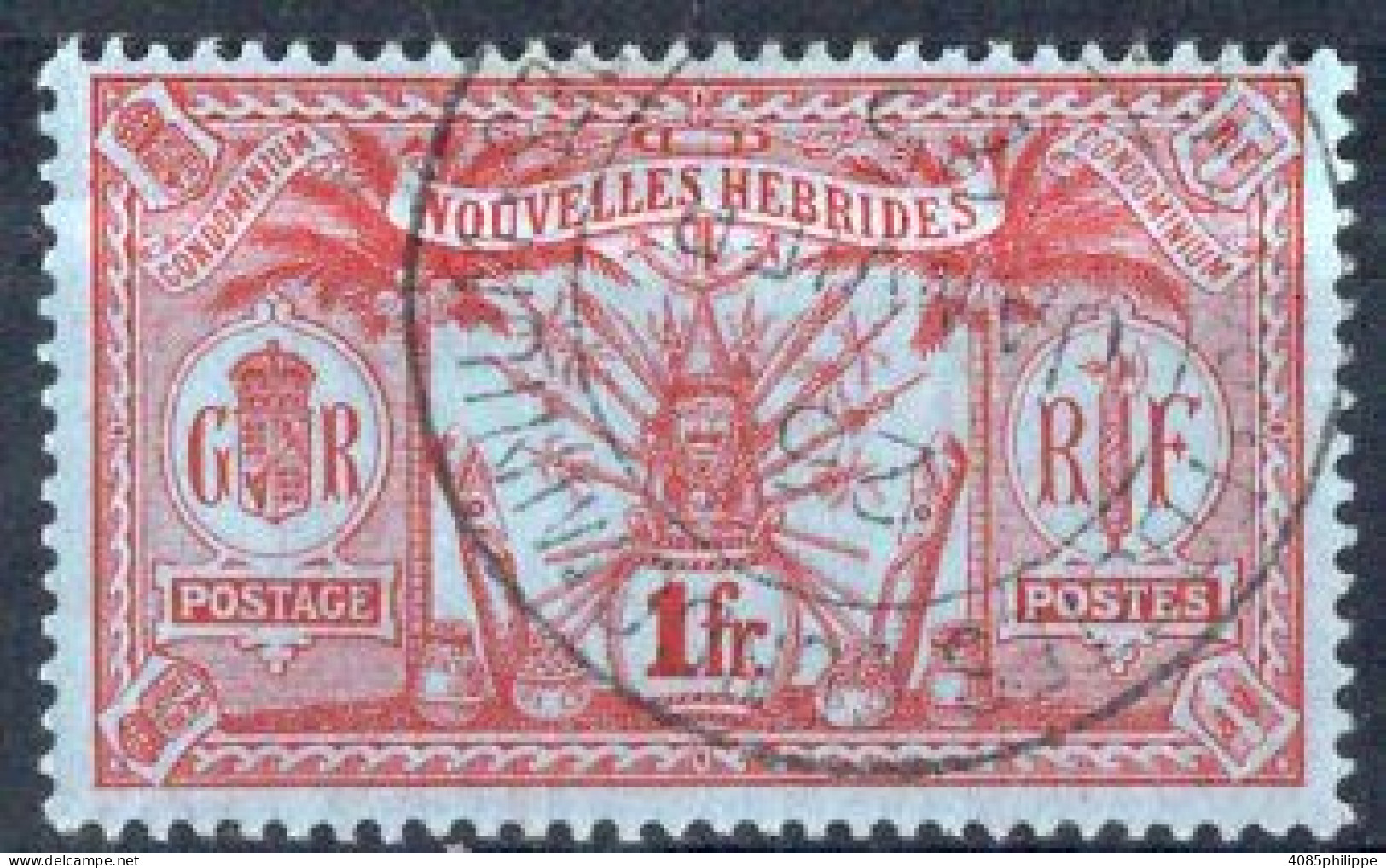 Nouvelles HEBRIDES Timbre-poste N°35 Oblitéré TB Cote : 6.50€ - Used Stamps