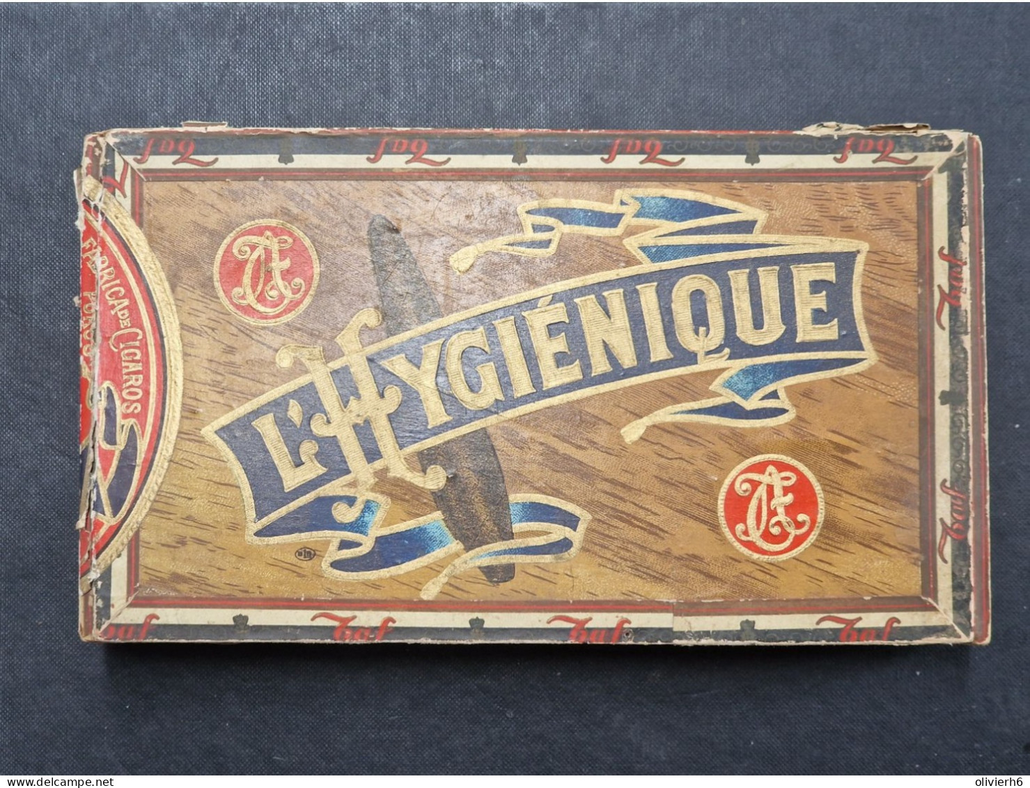 ANCIENNE BOITE DE CIGARE (V2308) TAF L' HYGIENIQUE (7 Vues) Fabrica De Cigaros - Tabaksdozen (leeg)