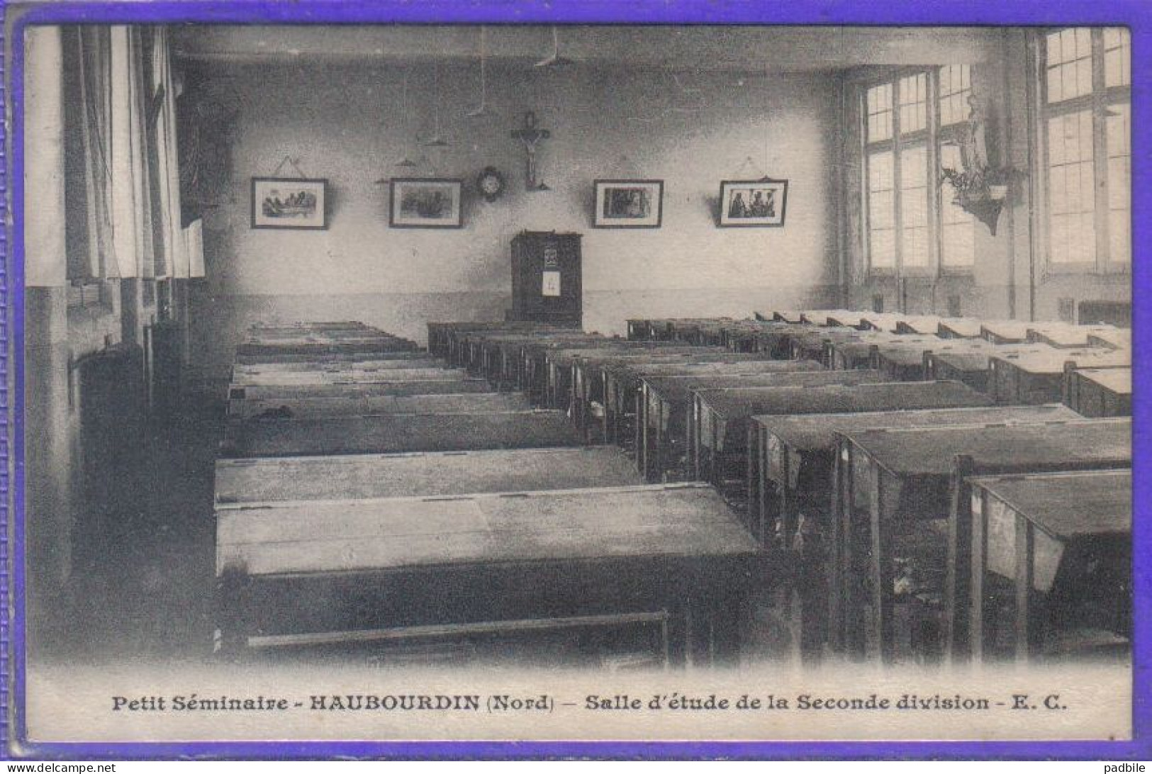 Carte Postale 59. Haubourdin Petit Séminaire  Salle D'étude De La Seconde Division Très Beau Plan - Haubourdin