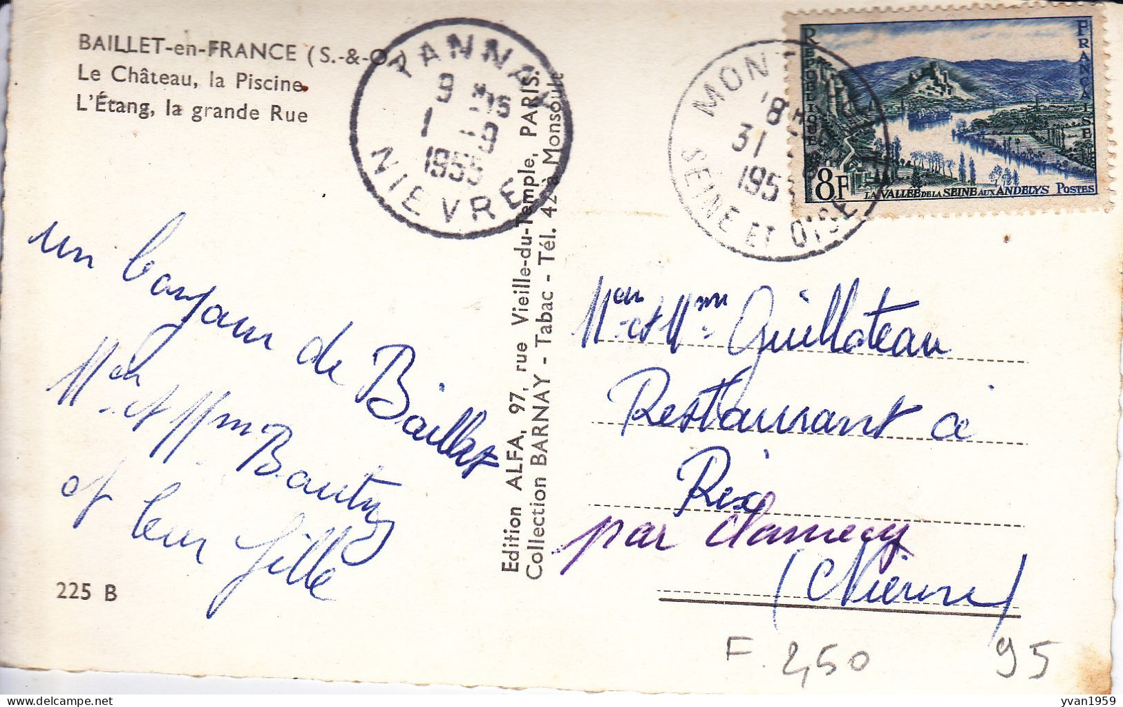 LE CHATEAU....ECRITE  1955 - Baillet-en-France