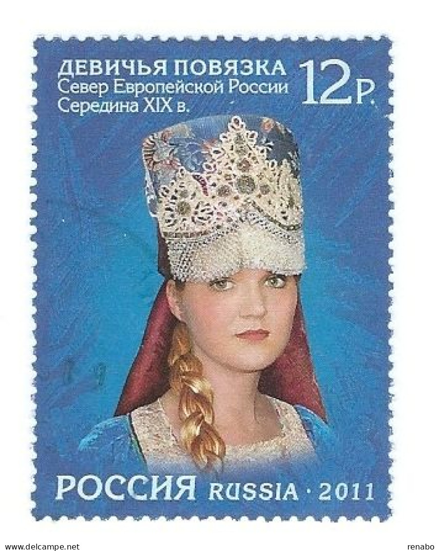 Russia 2011, Donna Con Copricapo, Woman With Headdress ; Used. - Usati
