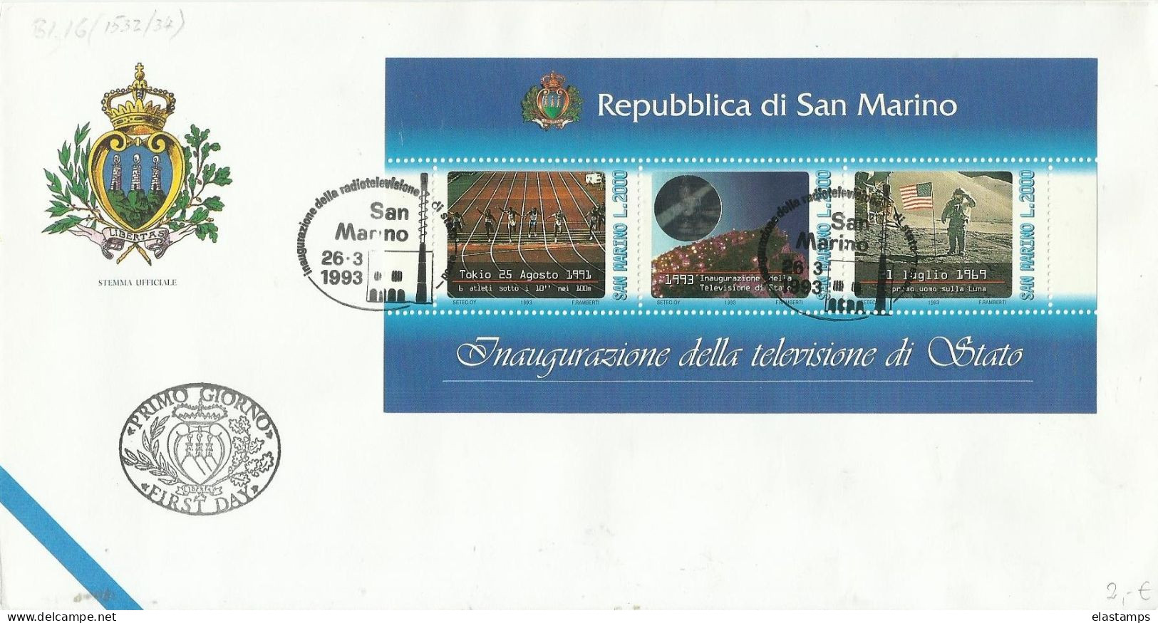SAN MARINO FDC1993 - Storia Postale