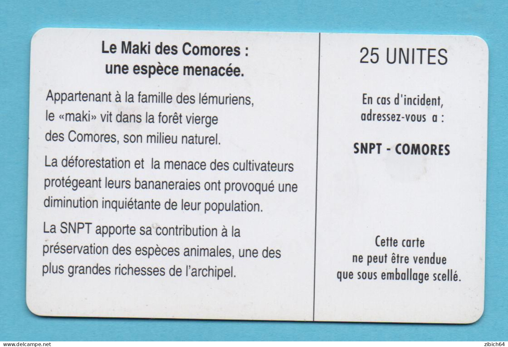 COMOROS Chip Phonecard - Comoren